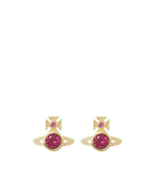 Vivienne Westwood White London Orb Crystal-Embellished Earrings