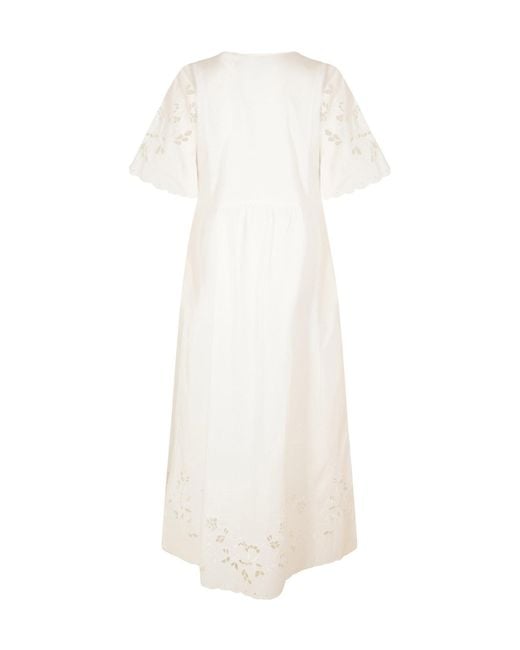 Weekend by Maxmara White Printed Midi Dress