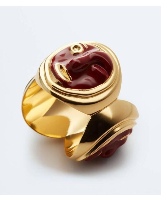 Bottega Veneta Multicolor Face Ring