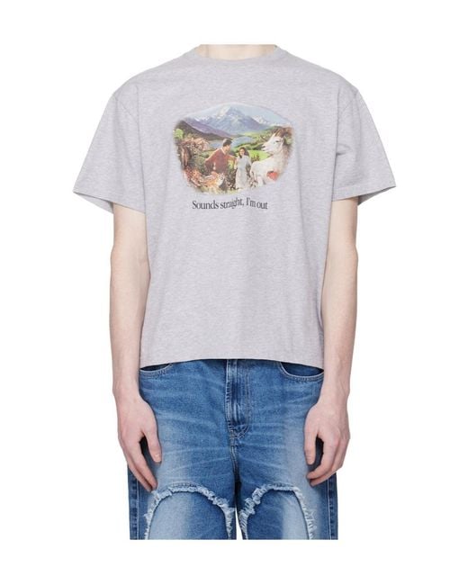 Carne Bollente White Crew Neck Short-Sleeved T-Shirt for men