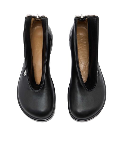 J.W. Anderson Blue Jw Anderson Round Toe Ankle Boots
