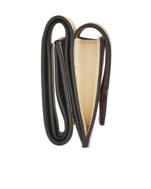 Marni White Logo Printed Tri-Fold Wallet