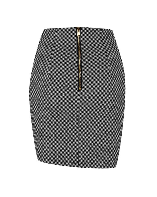 Balmain Black Pleated Midi Skirt