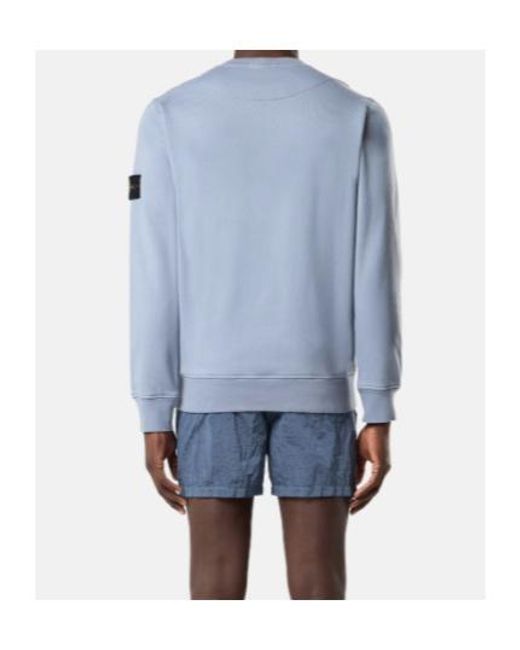 Stone Island Blue Logo Patch Drawstring Shorts for men