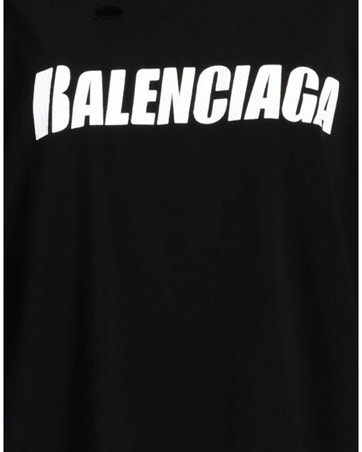Balenciaga Black Logo-Print T-Shirts