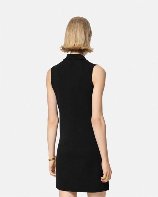 Versace Black Sleeveless Short Dress
