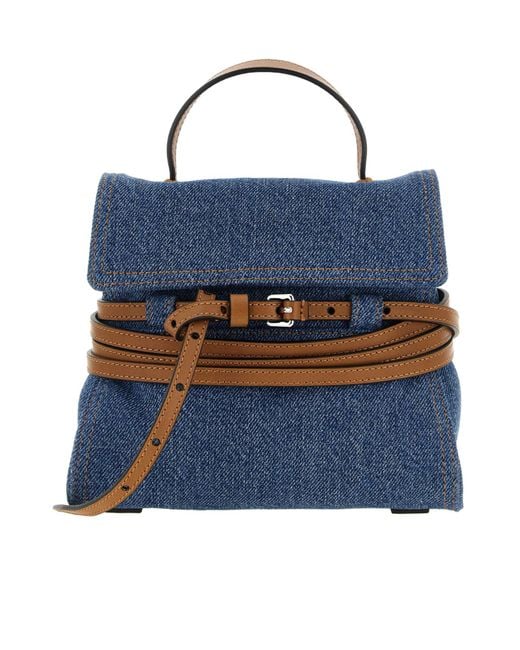 Moschino Blue Tie Me Small Clutch