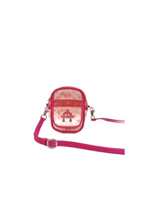 Chrome Hearts Pink Zipper Shoulder Bag for men