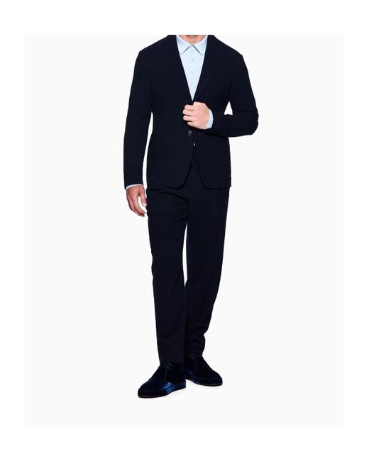 Giorgio Armani Blue Single-Breasted Jacket for men