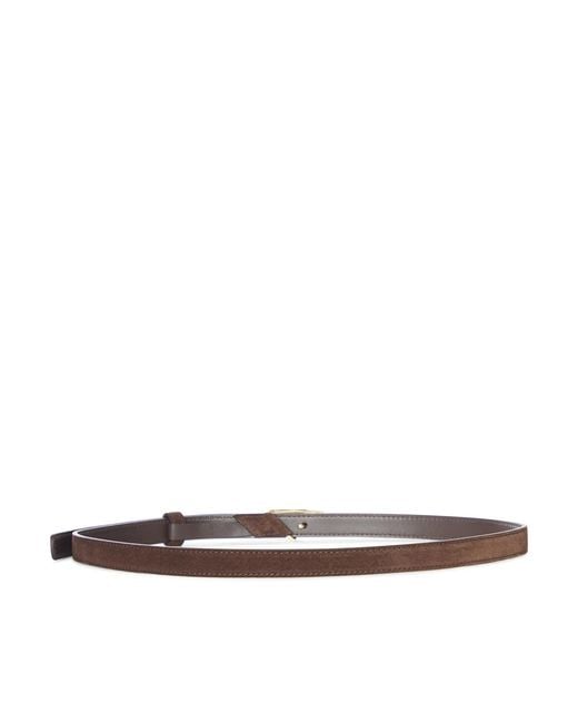 Prada White Logo Belt