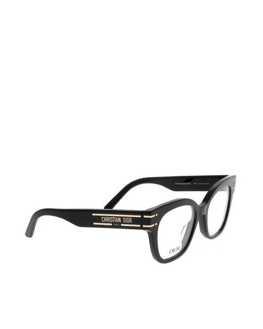 Dior White Eyewear Round Frame Glasses