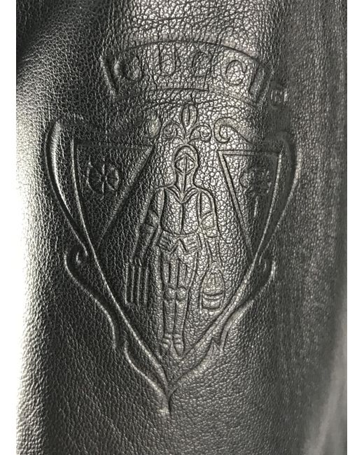 Gucci Black Logo Hooded Leather Jacket for men