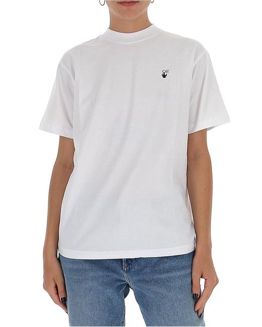 Off-White c/o Virgil Abloh White Floral Arrow Print T-Shirt