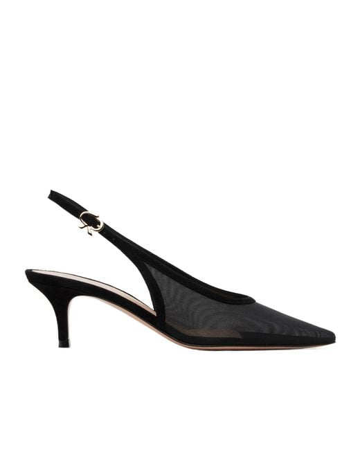 Gianvito Rossi Black Slingback 55 High-Heeled Sandals