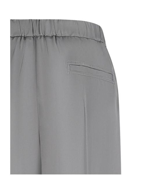 Jil Sander Gray Envers Side-Slits Wide Leg Trousers