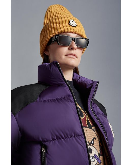 Moncler Black Crystal-Encrusted Rectangular Sunglasses for men