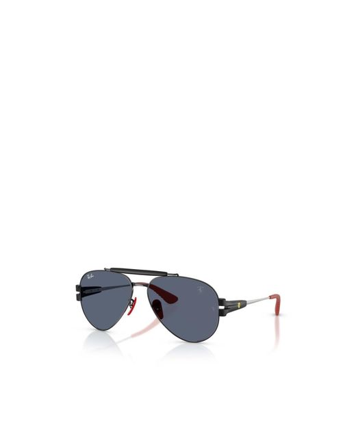 Ray-Ban Blue X Scuderia Ferrari Metal-Frame Pilot Sunglasses for men