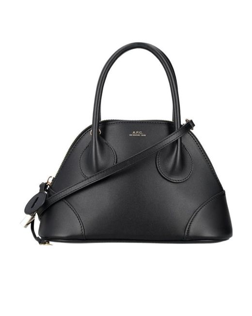 A.P.C. Black Small Emma Leather Tote Bag