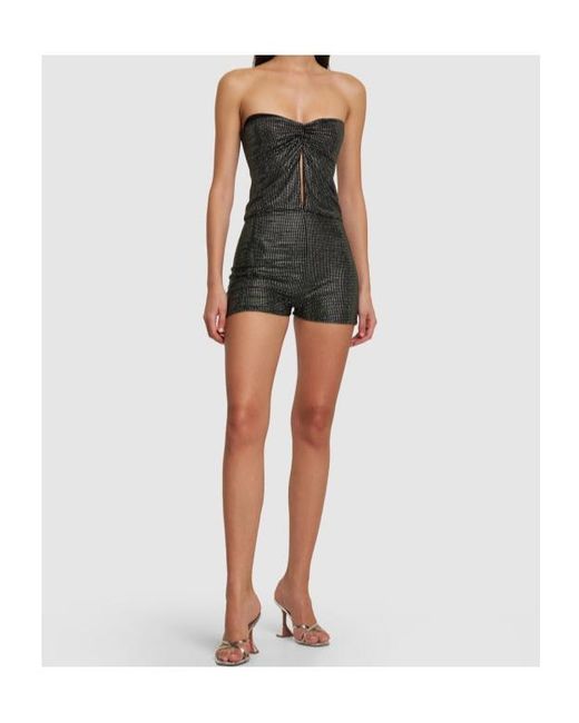 GIUSEPPE DI MORABITO Gray Crystal Trimmed Mini Shorts