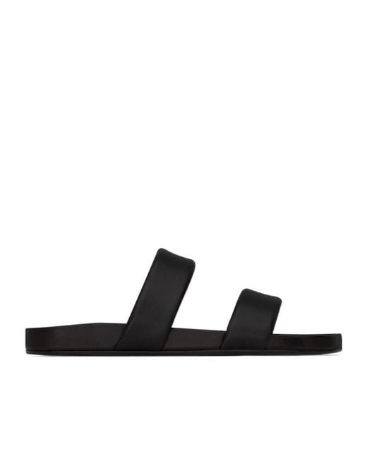 Saint Laurent Black Nichols Open Toe Slides for men