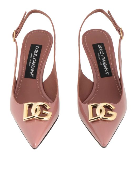 Dolce & Gabbana Pink Patent Leather Courts