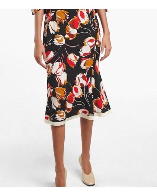 Marni Red Floral-Printed Dress