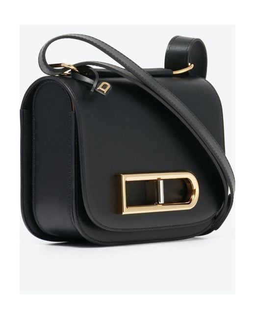 Delvaux Black Small Lingot Leather Shoulder Bag