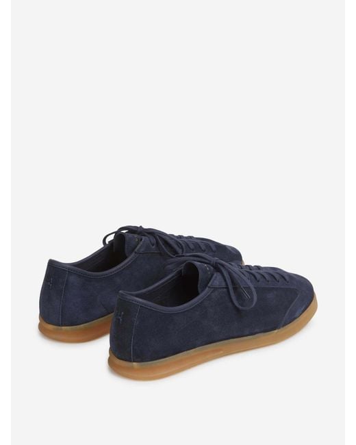 Henderson Blue Round Toe Lace-Up Sneakers for men