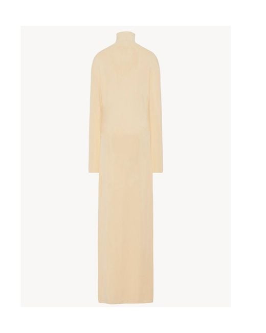 The Row White Alicho High-Necked Dress
