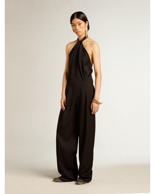 Golden Goose Deluxe Brand Black Cut-Out Detailed Jumpsuit
