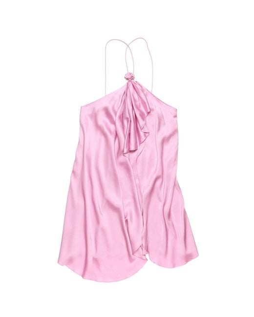 Acne Pink Halter Mini Dress
