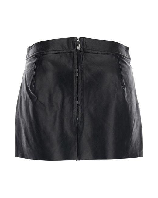 Rick Owens Black Zipped Mini Skirt