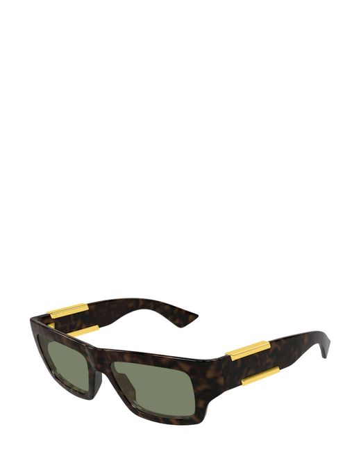 Bottega Veneta Green Eyewear Rectangle Frame Sunglasses for men