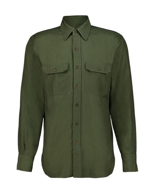 Tom Ford Green Long-Sleeved Shirt for men