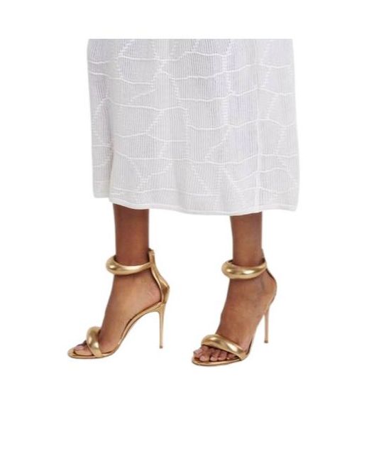 Gianvito Rossi Natural Genuine Leather High Heel Sandals
