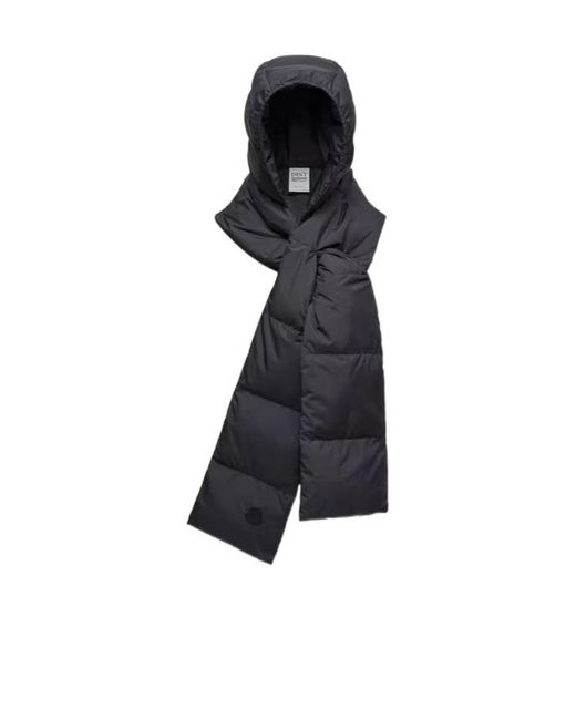 Moncler Black Hooded Down Scarf