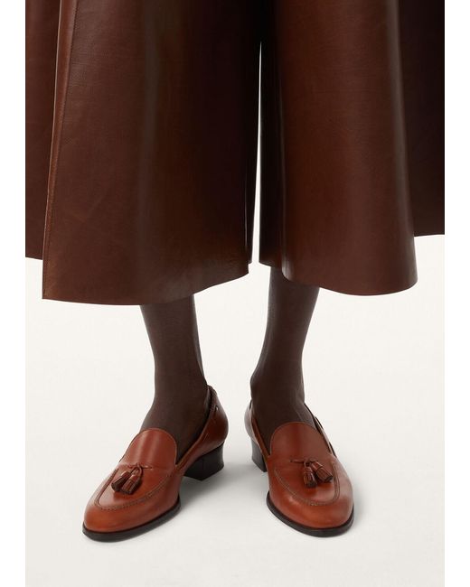 Loro Piana Brown Serge Tassel Loafer