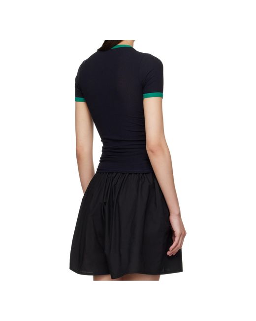 Baserange Black Short Sleeve Top