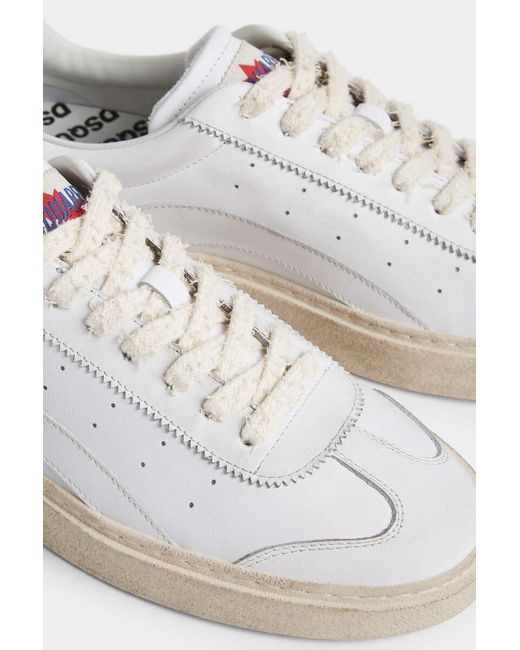 DSquared² White Rider Lace Up Sneakers for men