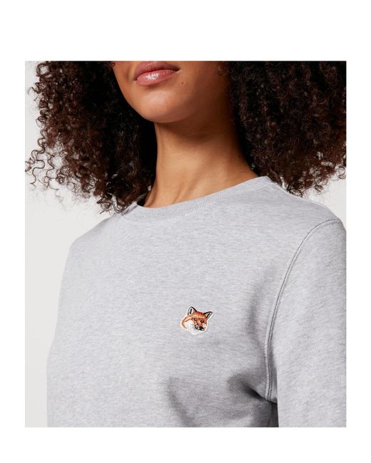 Maison Kitsuné Gray Crewneck Sweatshirt