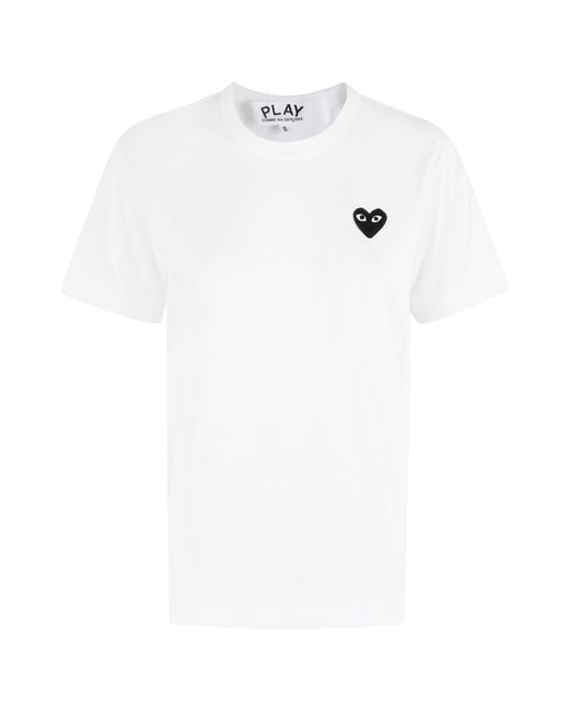 COMME DES GARÇONS PLAY White Crew Neck T-Shirt