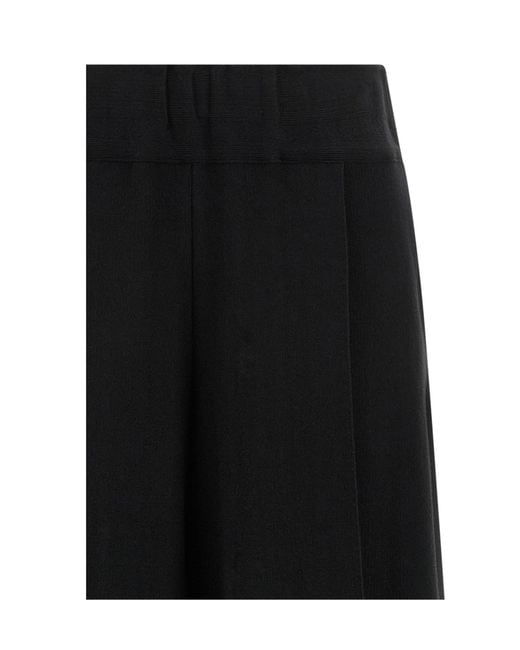 Issey Miyake Black Wide-Leg Cropped Trousers
