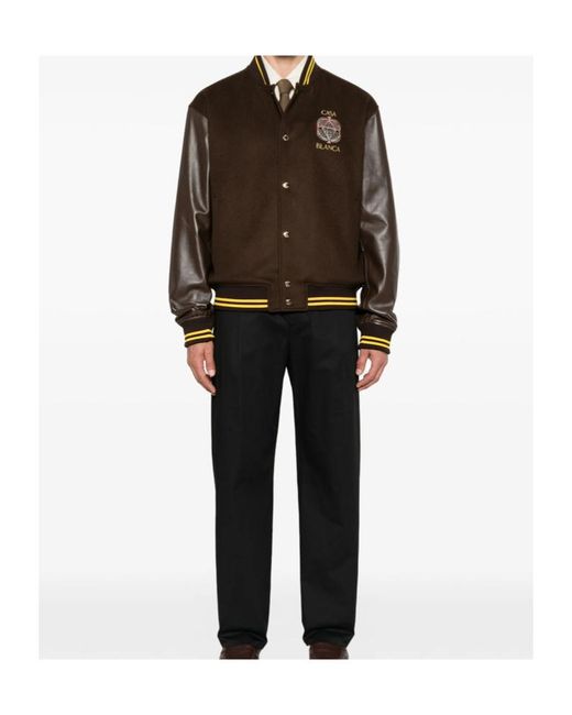 Casablanca Brown Long-Sleeve Casual Jacket for men