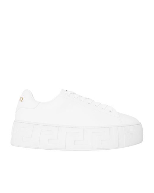 Versace White Platform Sneakers