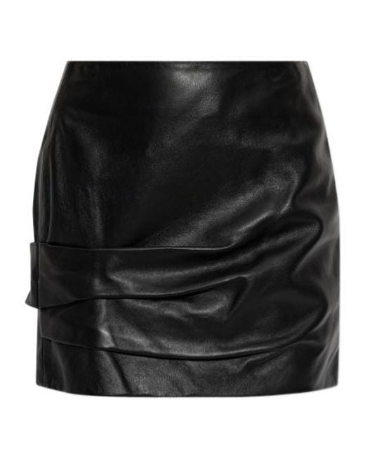 Isabel Marant Black Pleated Midi Skirt