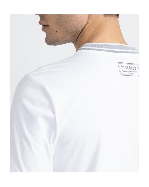 Peserico White Logo-Print T-Shirt for men