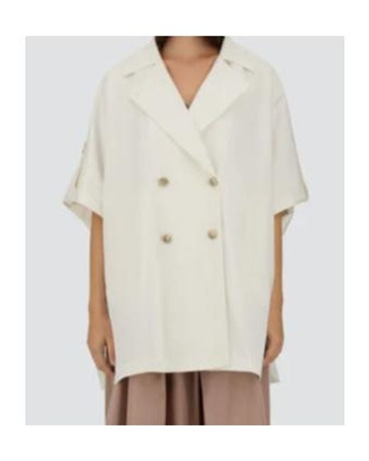 Herno White Double Breasted Coat