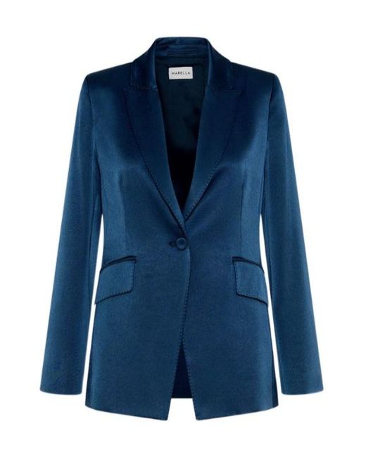 Marella Blue Satin Blazer