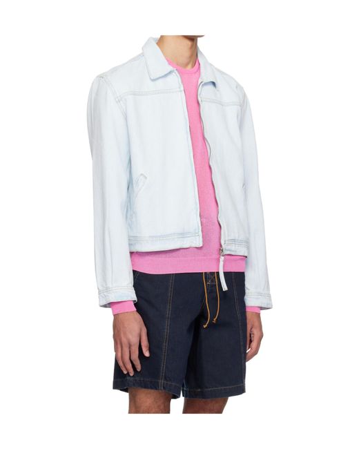 GIMAGUAS White Denim Casual Jacket for men