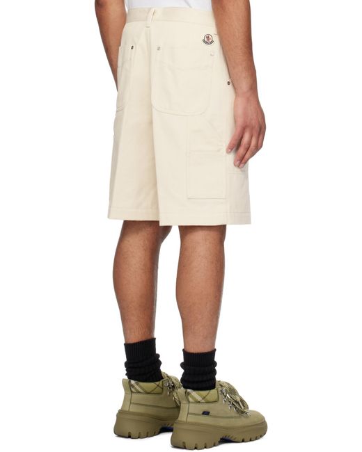 Moncler Natural Denim Shorts for men